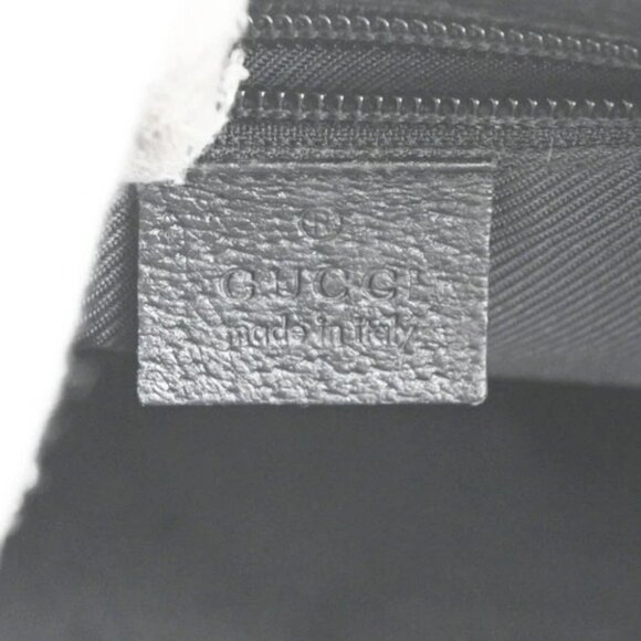 GUCCI Logo GG Pattern Shoulder Bag Canvas Leather Black SHW Italy 35MA141 - Picture 14 of 15